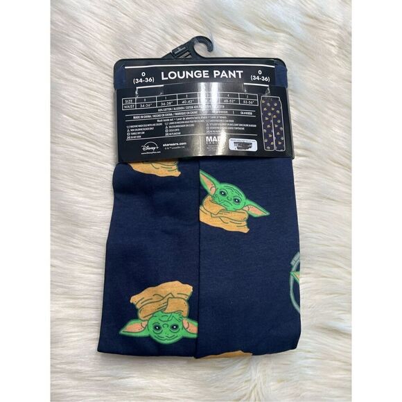 Star Wars The Mandalorian Grogu Allover Print Lounge Pants Plus Size 0 (Lg/34-36 - Picture 2 of 4